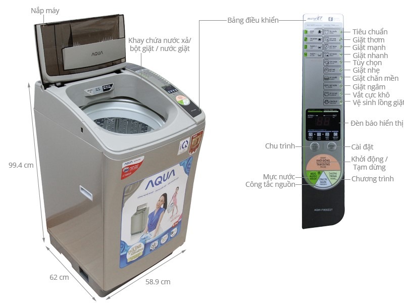 Máy giặt Aqua AQW – F800Z2T