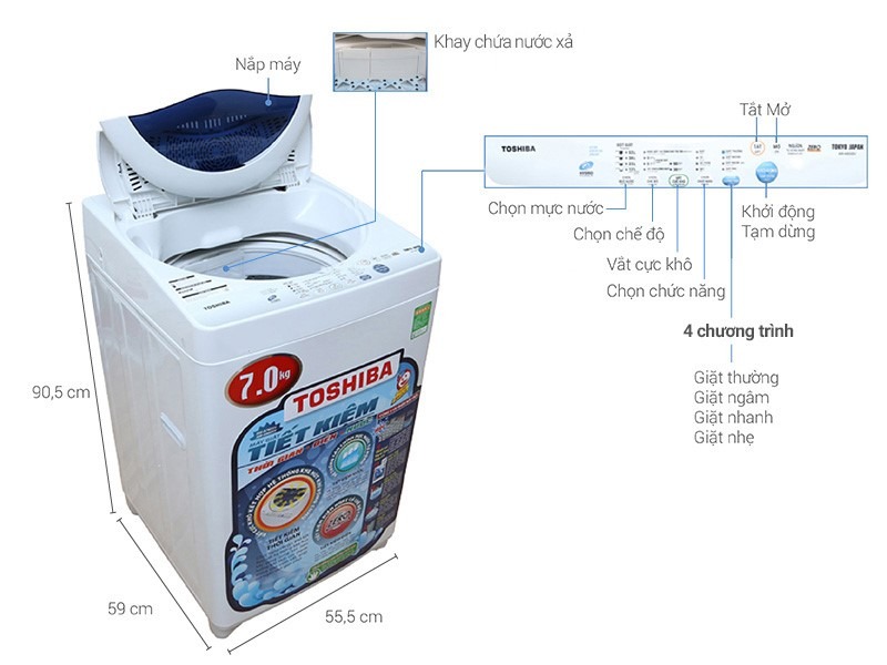 Máy giặt Toshiba AW – A800SV WB