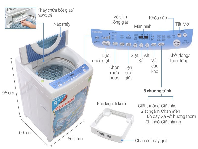 Máy giặt Toshiba AW – DC1005CV