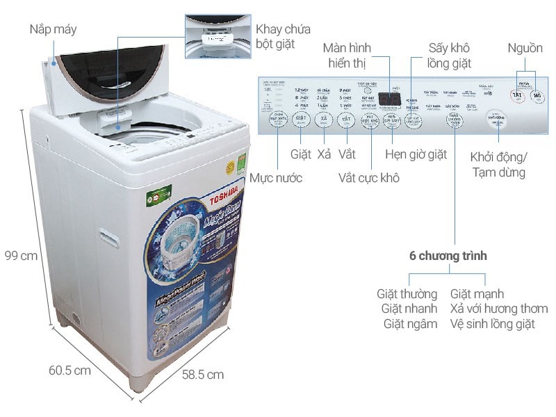 Máy giặt Toshiba AW – MF920LV WK