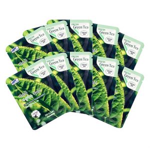 3W Clinic Fresh Green Tea Mask Sheet 100% cotton