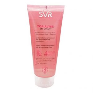 Sữa rửa mặt SVR màu hồng Topialyse Gel Lavant cho da khô
