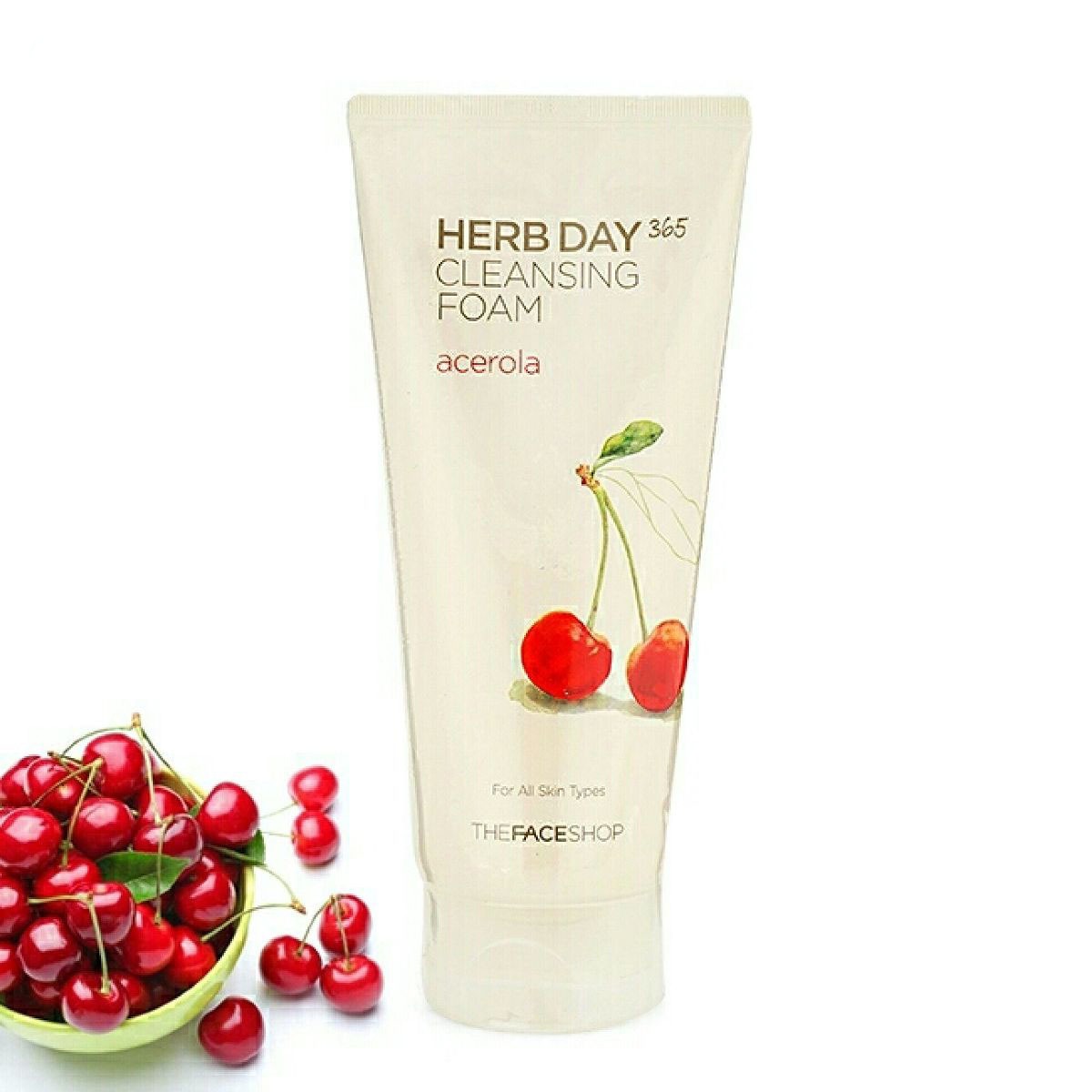 Sữa rửa mặt The Face Shop Herb Day 365 Cleansing Foam Acerola 