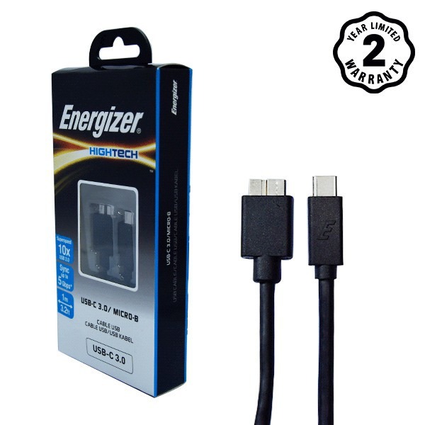 Cáp USB Type C 3.0 to cáp Micro-B Energizer C11C3MCGBK4 màu đen 1.2m