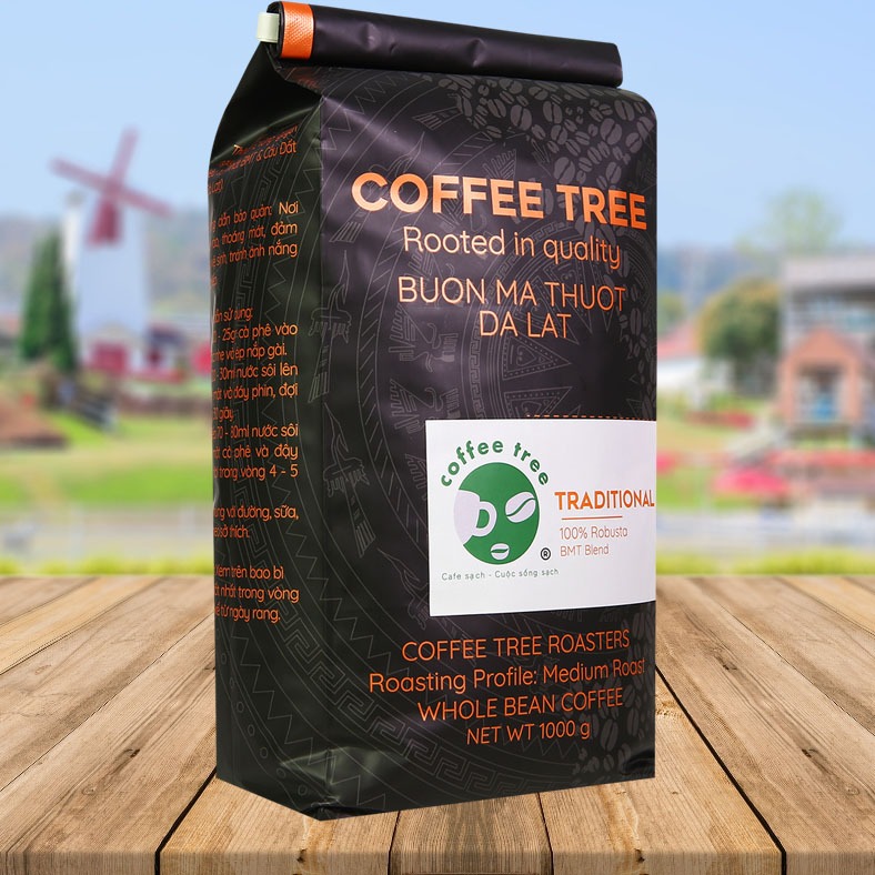 Cà phê hạt Robusta nguyên chất Coffee Tree
