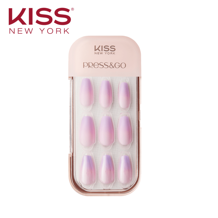 Bộ 30 Móng Tay Giả Press & Go Kiss New York Nail Box - Cherry Berry (KPNC04K)